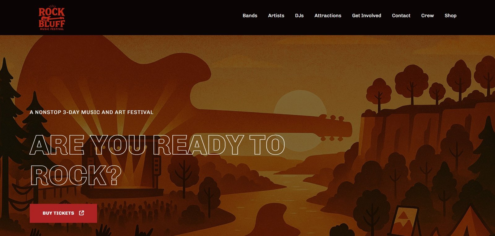 Rock The Bluff website screenshot
